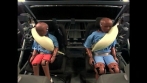 Inflatable rear safety belts